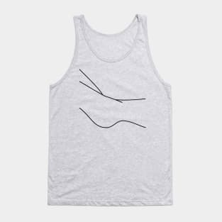 Abstract Buttock and Body Line Art Tank Top